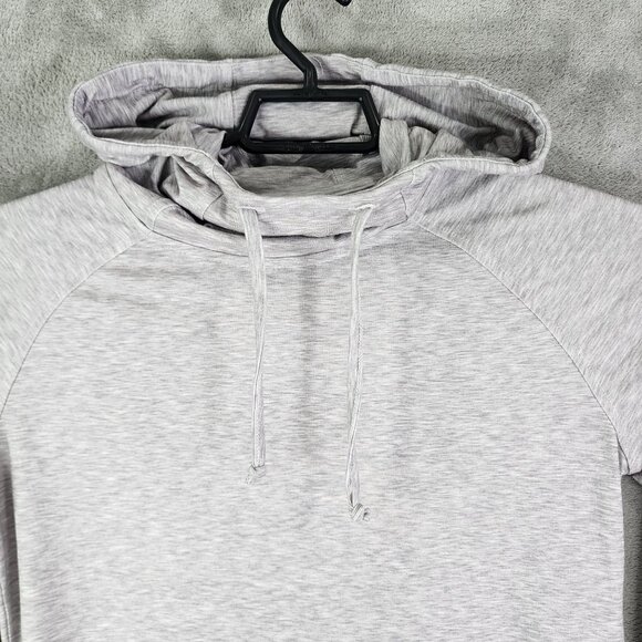 Womens Huntworth Heather Gray Hooded Sweatshirt Long Sleeve Drawstring Size S - Picture 4 of 11
